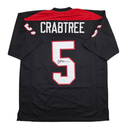 Autographed/Signed Michael Crabtree Texas Tech Black College Football Jersey JSA COA (ONLINE ORDER ONLY)