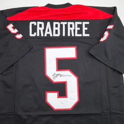 Autographed/Signed Michael Crabtree Texas Tech Black College Football Jersey JSA COA (ONLINE ORDER ONLY)
