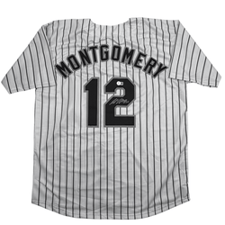 Autographed/Signed Colson Montgomery Chicago Pinstripe Baseball Jersey Beckett BAS COA (ONLINE ORDER ONLY)