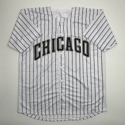 Autographed/Signed Colson Montgomery Chicago Pinstripe Baseball Jersey Beckett BAS COA (ONLINE ORDER ONLY)