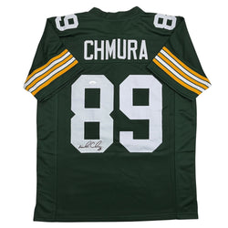 Autographed/Signed Mark Chmura Green Bay Green Football Jersey JSA COA (ONLINE ORDER ONLY)