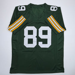 Autographed/Signed Mark Chmura Green Bay Green Football Jersey JSA COA (ONLINE ORDER ONLY)
