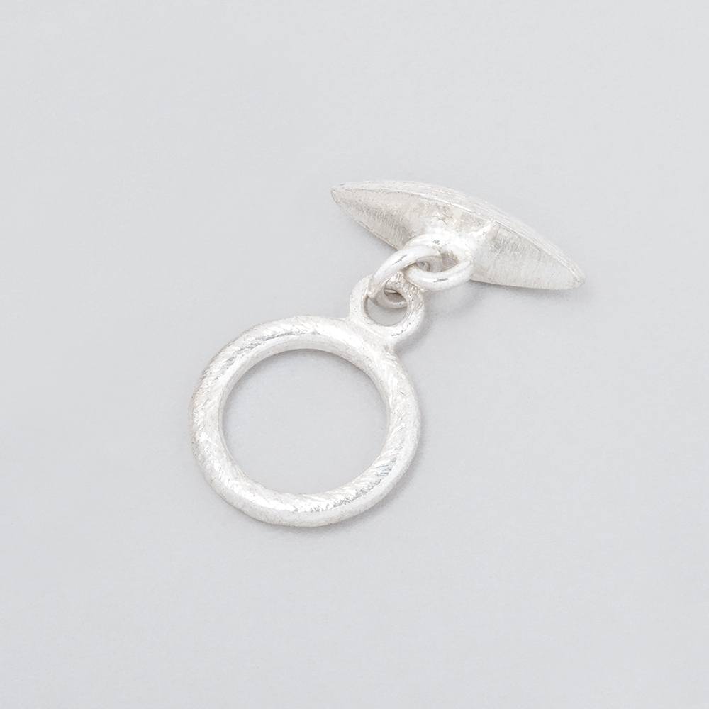 12mm Sterling Silver Toggle Brushed Marquise Design 1 piece (ONLINE ORDER ONLY)