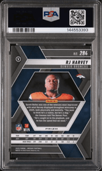 Graded 2025 Panini Mosaic RJ Harvey #284 Green Rookie RC Football Card PSA 10 Gem Mint