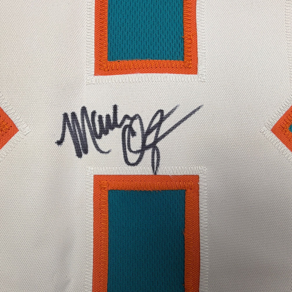 Autographed/Signed Mark Clayton Miami Teal Football Jersey JSA COA (ONLINE ORDER ONLY)