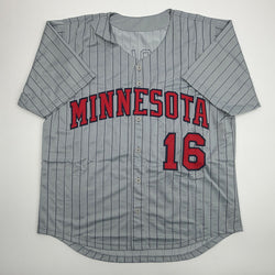 Autographed/Signed Frank Viola Minnesota Grey Pinstripe Baseball Jersey JSA COA