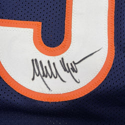 Autographed/Signed Mike Brown Chicago Blue Football Jersey JSA COA
