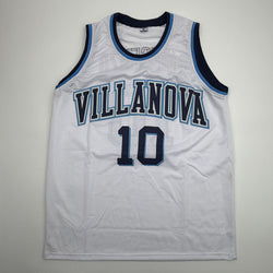 Autographed/Signed Donte DiVincenzo Villanova White College Basketball Jersey Beckett BAS COA (ONLINE ORDER ONLY)