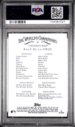 Graded 2024 Topps Allen & Ginter Elly De La Cruz #44 Silver Portrait Hot Box Rookie RC Baseball Card PSA 10 Gem Mint