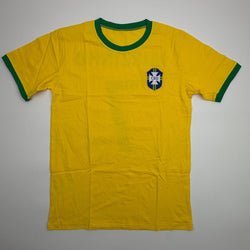 Autographed/Signed Jairzinho Brazil Yellow Soccer Futbol Jersey Beckett BAS COA