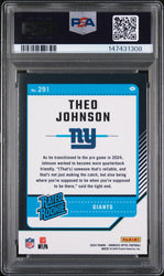Graded 2024 Panini Donruss Optic Theo Johnson #291 Rookie RC Football Card PSA 8 Near Mint