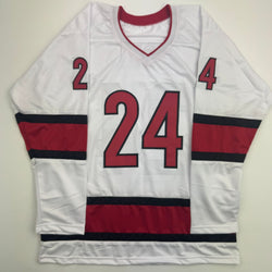 Autographed/Signed Seth Jarvis Carolina White Hockey Jersey JSA COA (ONLINE ORDER ONLY)