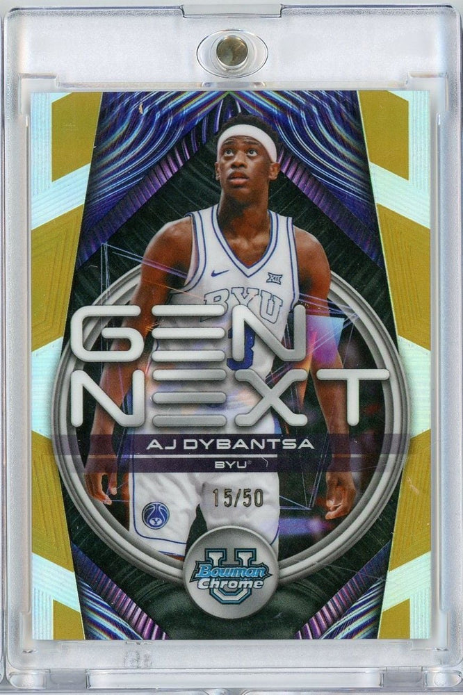 2025 Topps Bowman U Chrome AJ Dybantsa #GN1 Gen Next Gold /50 BYU Cougars Rookie RC Basketball Card (ONLINE ORDER ONLY)