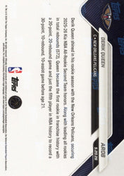 2025 Topps Now Derik Queen #AR08 Orange Foil /25 2025-26 KIA NBA All Rookie Second Team Selection New Orleans Pelicans Rookie RC Basketball Card (ONLINE ORDER ONLY)
