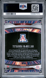 Graded 2025 Panini Prizm Draft Picks Tetairoa McMillan #19 Brilliance Rookie RC Football Card PSA 10 Gem Mint (ONLINE ORDER ONLY)