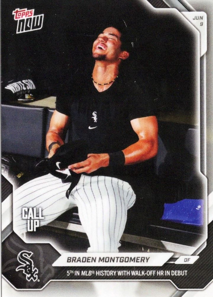 2026 Topps Now Braden Montgomery #311SP 5th in MLB History with Walk Off Home Run in Debut Chicago White Sox Rookie RC Baseball Card (ONLINE ORDER ONLY)