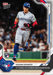 2026 Topps Now Kazuma Okamoto #484 23rd Longball Sets Japanese-Born Home Run Rookie Record Toronto Blue Jays Rookie RC Baseball Card
