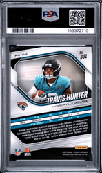 Graded 2025 Panini Prizm Travis Hunter #301 Lazer Prizm Rookie RC Football Card PSA 10 Gem Mint