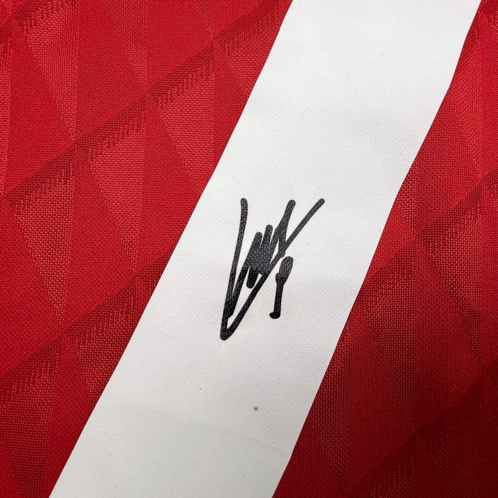 Autographed/Signed Luis Suarez Liverpool Red Soccer Futbol Jersey Beckett BAS COA (ONLINE ORDER ONLY)