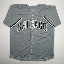 Autographed/Signed Sam Antonacci Chicago Grey Baseball Jersey Beckett BAS COA (ONLINE ORDER ONLY)