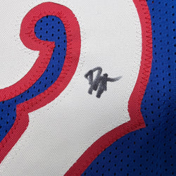 Autographed/Signed Darryn Peterson Kansas Blue College Basketball Jersey Beckett BAS COA