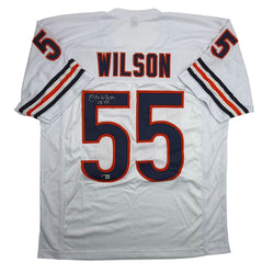 Autographed/Signed Otis Wilson Chicago White Football Jersey Beckett BAS COA (ONLINE ORDER ONLY)