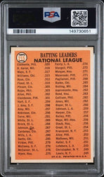 Graded 1966 Topps NL Batting Leaders Clemente Aaron Mays #215 Baseball Card PSA 5 Excellent (ONLINE ORDER ONLY)