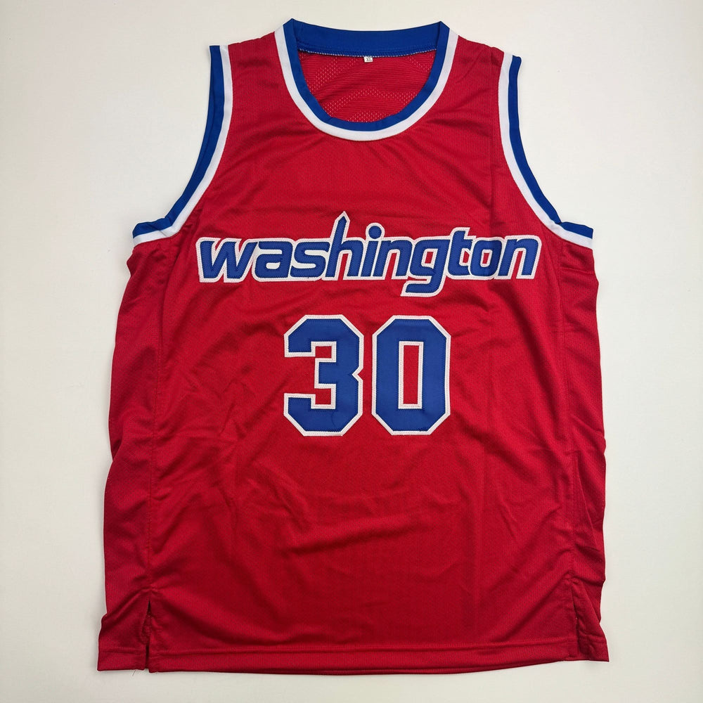 Autographed/Signed Bernard King Washington Red Basketball Jersey JSA COA (ONLINE ORDER ONLY)