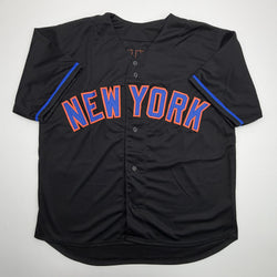 Autographed/Signed Mark Vientos New York Black Baseball Jersey Beckett BAS COA (ONLINE ORDER ONLY)