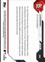 2026 Topps Now JJ Wetherholt #362 Gold Foil /50 2nd Club Rookie with Home Runs in 1st Two Innings St Louis Cardinals Rookie RC Baseball Card (ONLINE ORDER ONLY)