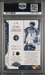 Graded 2020 Panini Chronicles Anthony Edwards #588 Silver Rookie RC Basketball Card PSA 10 Gem Mint (ONLINE ORDER ONLY)