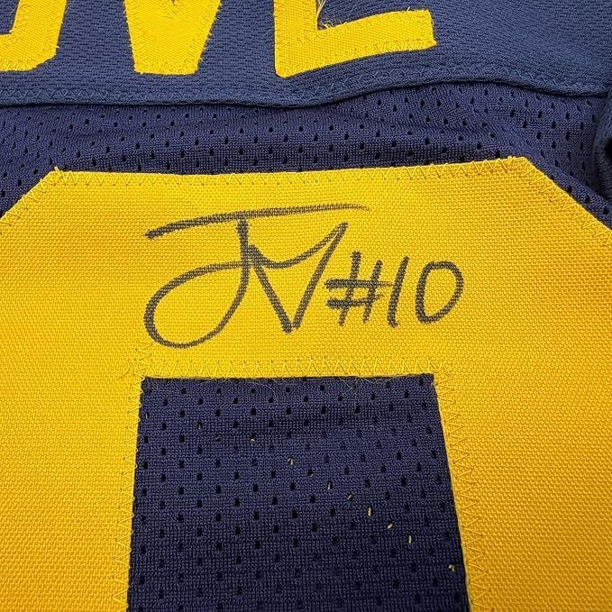 Framed Autographed/Signed Jordan Love 35x39 Green Bay Blue Retro Football Jersey Beckett BAS COA (ONLINE ORDER ONLY)