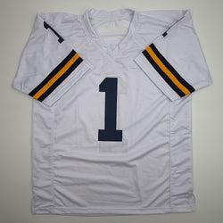 Autographed/Signed Braylon Edwards Michigan White College Football Jersey Beckett BAS COA (ONLINE ORDER ONLY)