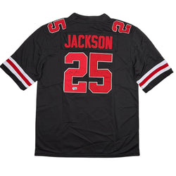 Autographed/Signed Lamar Bo Jackson Ohio State Black College Football Jersey Beckett BAS COA (ONLINE ORDER ONLY)