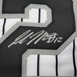 Framed Autographed/Signed Colson Montgomery 35x39 Chicago Pinstripe Baseball Jersey Beckett BAS COA (ONLINE ORDER ONLY)