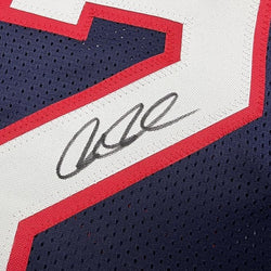 Framed Autographed/Signed Joe Johnson 35x39 Atlanta Blue Basketball Jersey Beckett BAS COA (ONLINE ORDER ONLY)