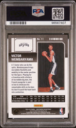 Graded 2023 Panini Contenders Victor Wembanyama #11 Retail Rookie RC Basketball Card PSA 10 Gem Mint