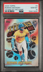 Graded 2026 Topps Roman Anthony #9 Titans of the Game Rookie RC Baseball Card PSA 10 Gem Mint (ONLINE ORDER ONLY)