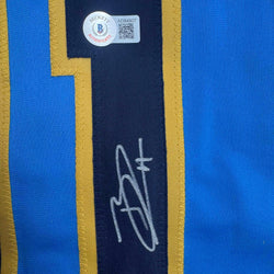 Autographed/Signed Jackson Chourio Milwaukee Light Blue Baseball Jersey Beckett BAS COA