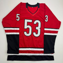 Autographed/Signed Jackson Blake Carolina Red Hockey Jersey Beckett BAS COA (ONLINE ORDER ONLY)