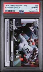 Graded 2025 Panini Instant Ashton Jeanty #55 Rookie RC Football Card PSA 10 Gem Mint