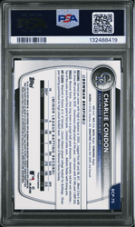 Graded 2025 Topps Bowman Charlie Condon #BCP75 Chrome Prospects Green Geometric /99 Rookie RC Baseball Card PSA 10 Gem Mint