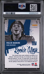Graded 2024 Panini Donruss Optic Malik Nabers #5 Rookie Kings Rookie RC Football Card PSA 9 Mint