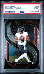 Graded 2024 Panini Select Michael Penix Jr. #110 Rookie RC Football Card PSA 9 Mint