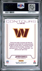Graded 2024 Panini Phoenix Jayden Daniels #CONJDS Contours Rookie RC Football Card PSA 10 Gem Mint