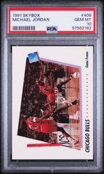 Graded 1991 Skybox Michael Jordan #408 Basketball Card PSA 10 Gem Mint