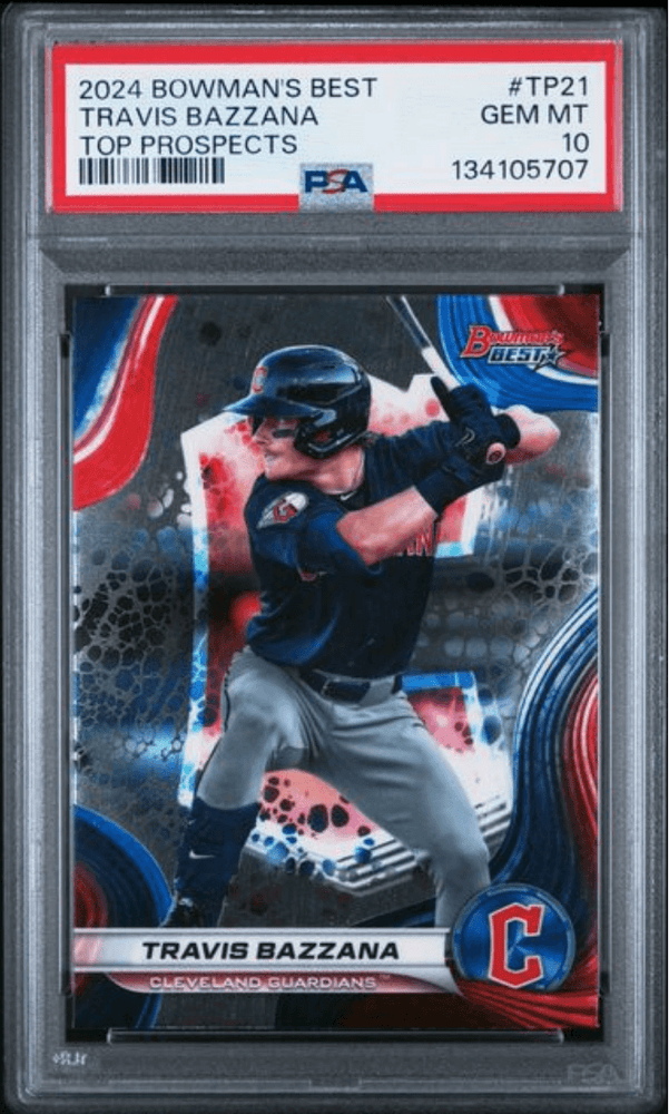 Graded 2024 Topps Bowmans Best Travis Bazzana #TP21 Top Prospects Rookie RC Baseball Card PSA 10 Gem Mint