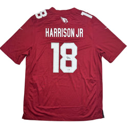 Autographed/Signed Marvin Harrison Jr. Arizona Cardinals Red Authentic Football Jersey Beckett BAS COA (ONLINE ORDER ONLY)