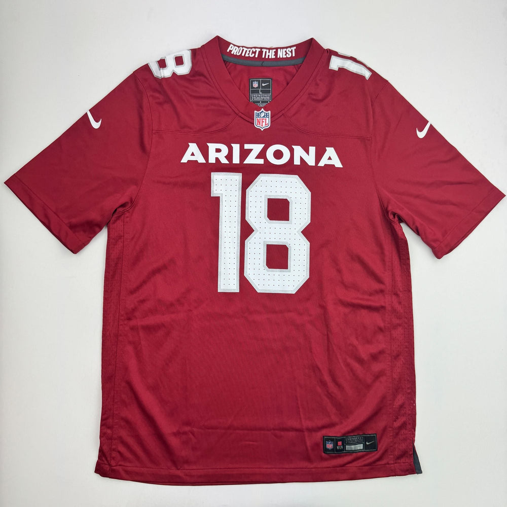 Autographed/Signed Marvin Harrison Jr. Arizona Cardinals Red Authentic Football Jersey Beckett BAS COA (ONLINE ORDER ONLY)
