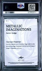 Graded 2025 Leaf Aaron Judge #MI1 Metallic Imaginations Series 2 Red /199 Baseball Card PSA 10 Gem Mint